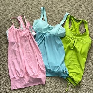 Athleta & Lululemon bundle of workout tank tops